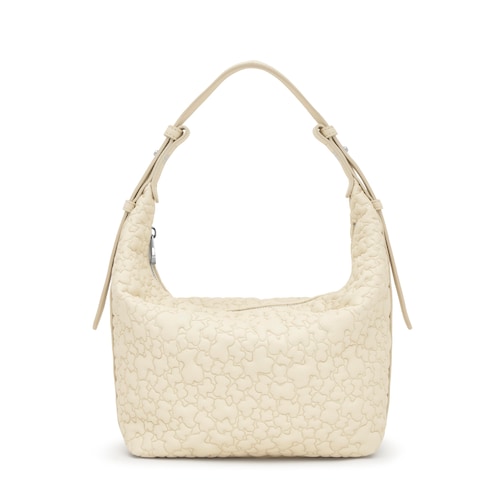 Bolso de hombro mediano beige TOUS Puffy bear