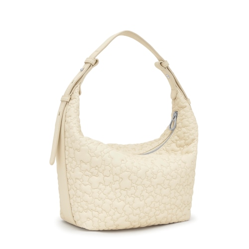 Bolso de hombro mediano beige TOUS Puffy bear