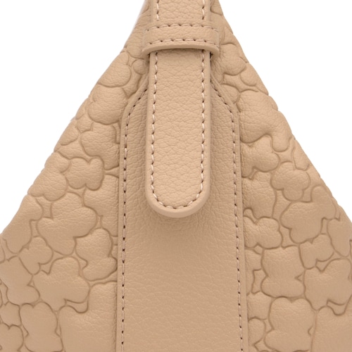 Bolso de hombro mediano arena Tous Puffy Bear