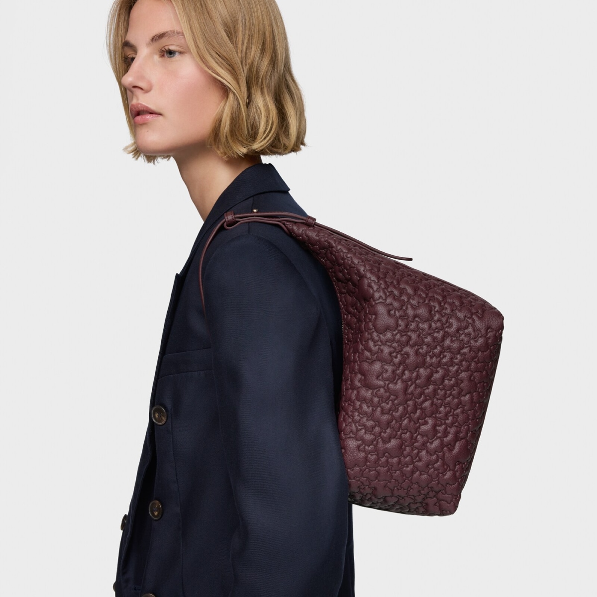 Tous - Bolso De Hombro Mediano Burdeos Tous Puffy Bear - Burdeos