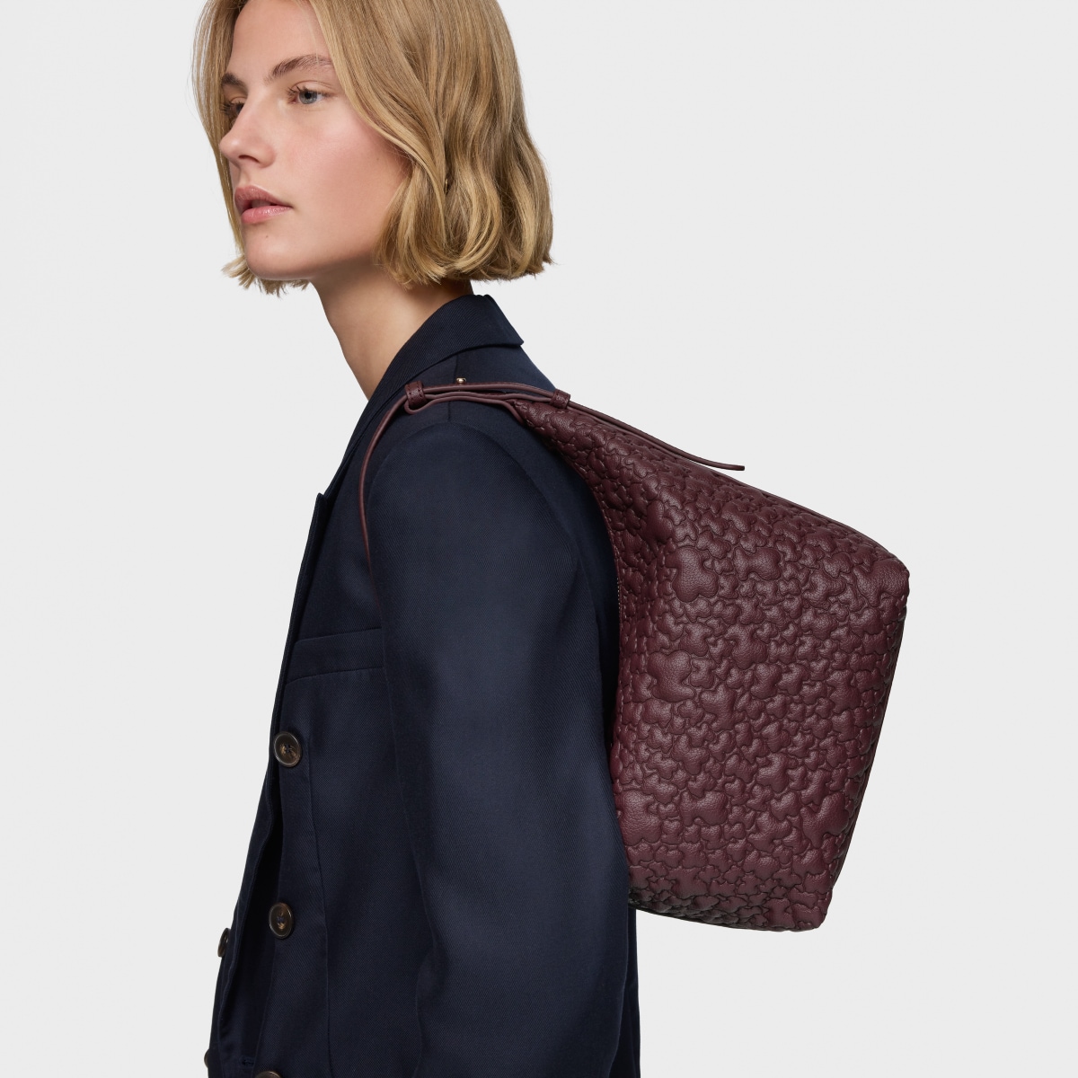 Tous - Bolso De Hombro Mediano Burdeos Tous Puffy Bear - Burdeos