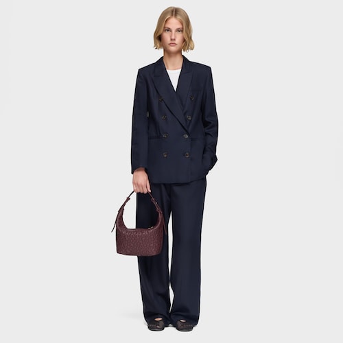 Bolso de hombro mediano burdeos TOUS Puffy bear