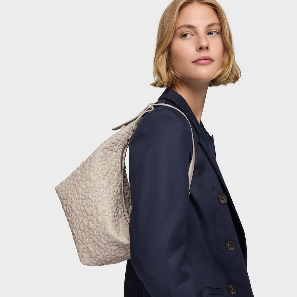 Średnia szarobrązowa Torebka na ramię TOUS Puffy Bear