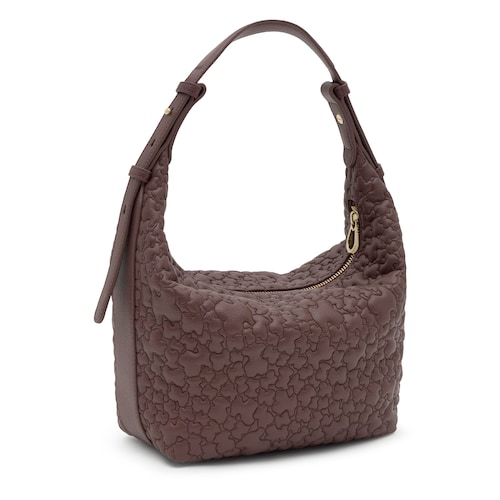 Bolso de hombro mediano marrón Tous Puffy Bear