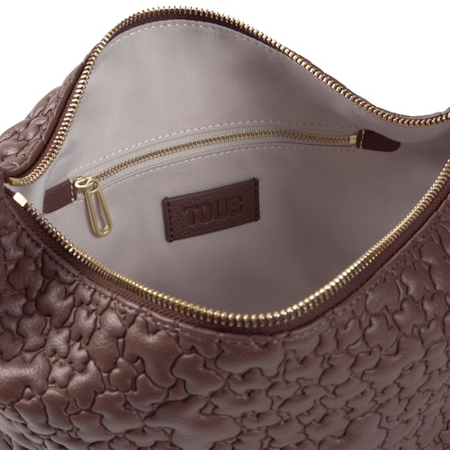 Bolso de hombro mediano marrón Tous Puffy Bear