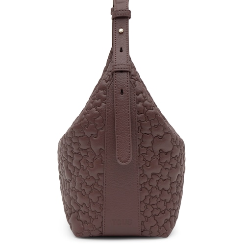 Bolso de hombro mediano marrón Tous Puffy Bear