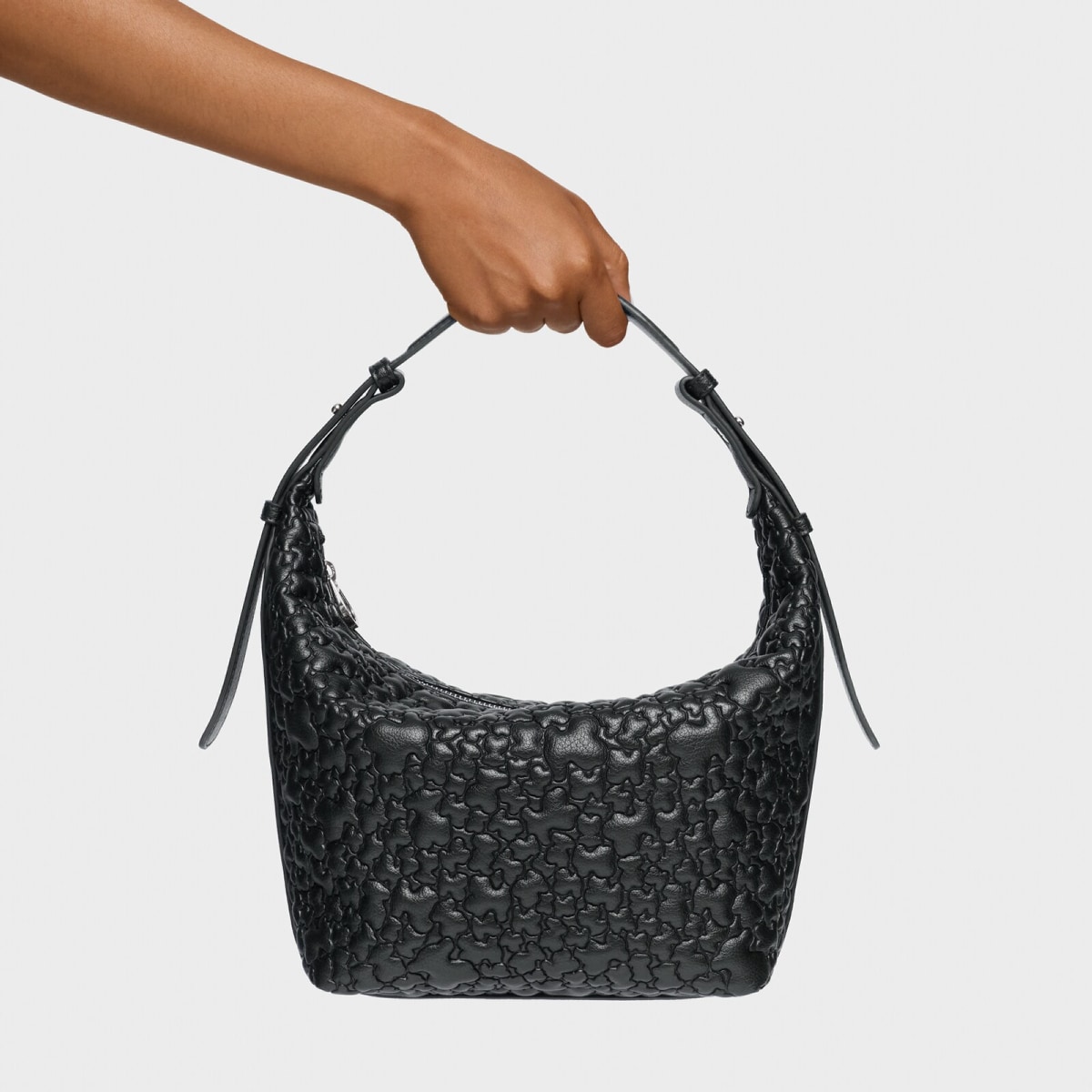 Tous - Bolso De Hombro Mediano Negro Tous Puffy Bear - Negro