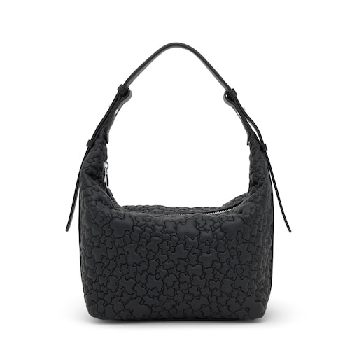 Bolso de hombro mediano negro TOUS Puffy bear