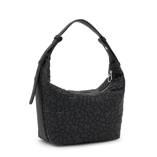 Bolso de hombro mediano negro TOUS Puffy bear