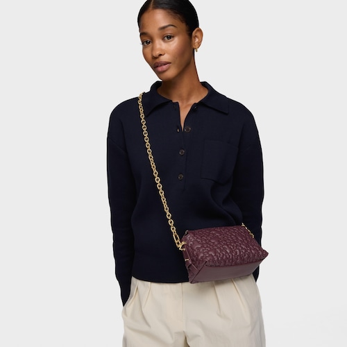 Bordová Minikabelka TOUS Puffy Bear