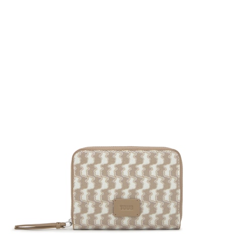 Billetera mediana beige TOUS Double Way Bear