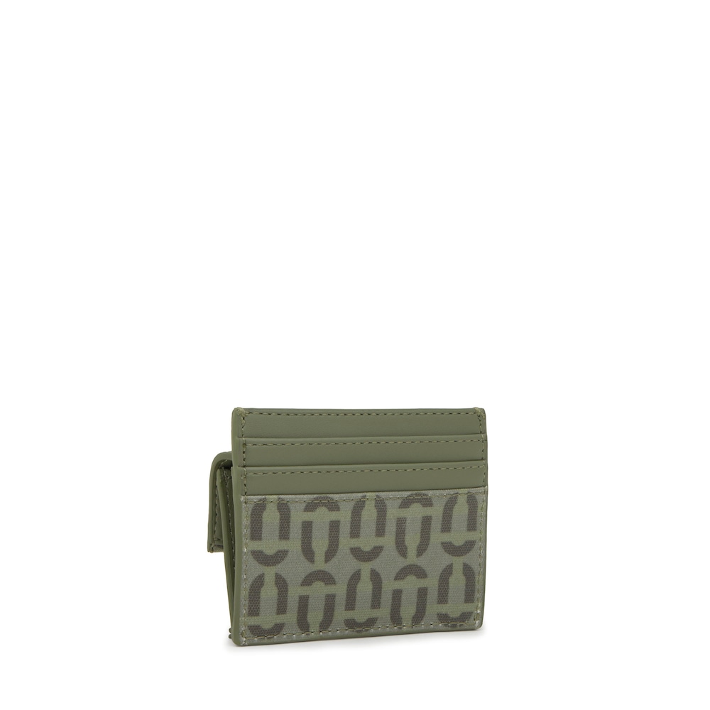 Porte-monnaie et porte-cartes kaki TOUS Double Way Manifesto