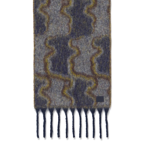 Bufanda grande azul marino y topo TOUS Bear Waves