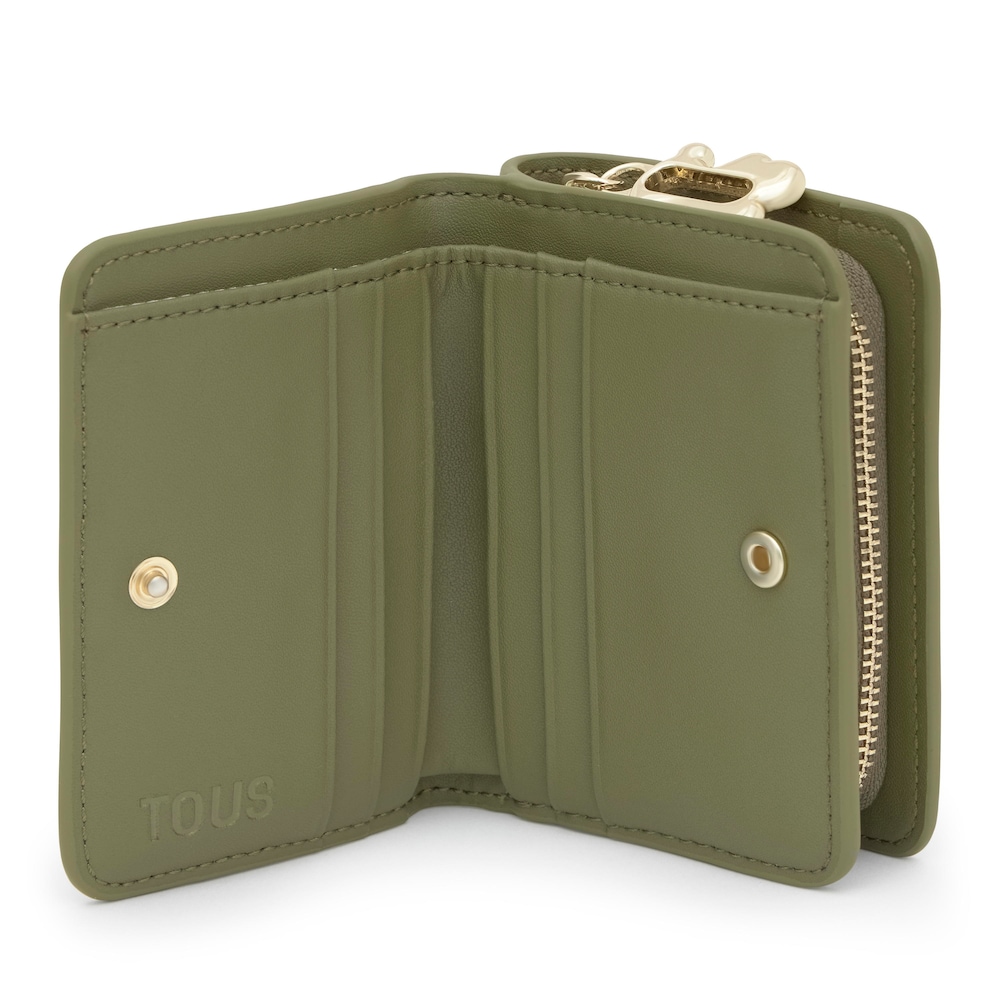 Billetera verde oliva TOUS Fold