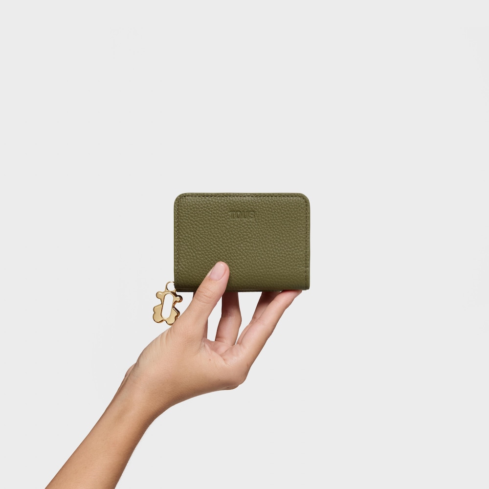 Billetera verde oliva TOUS Fold