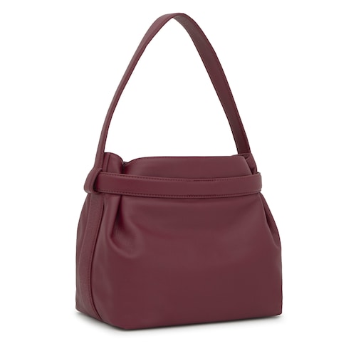 Saca mediana de piel burdeos TOUS Hold