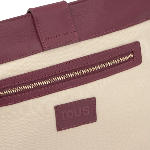 Saca mediana de piel burdeos TOUS Hold