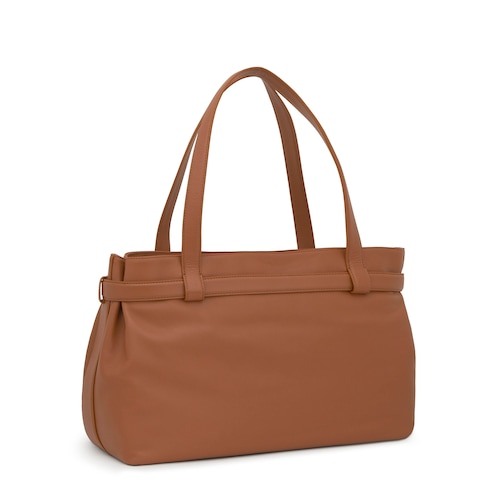 Shopper grande de piel camel TOUS Hold