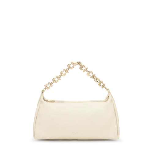 Bandolera chain de piel beige TOUS Fold