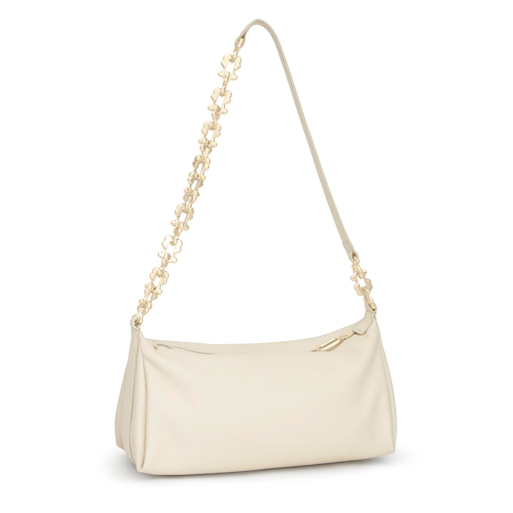 Sac &agrave; bandouli&egrave;re chain beige TOUS Fold