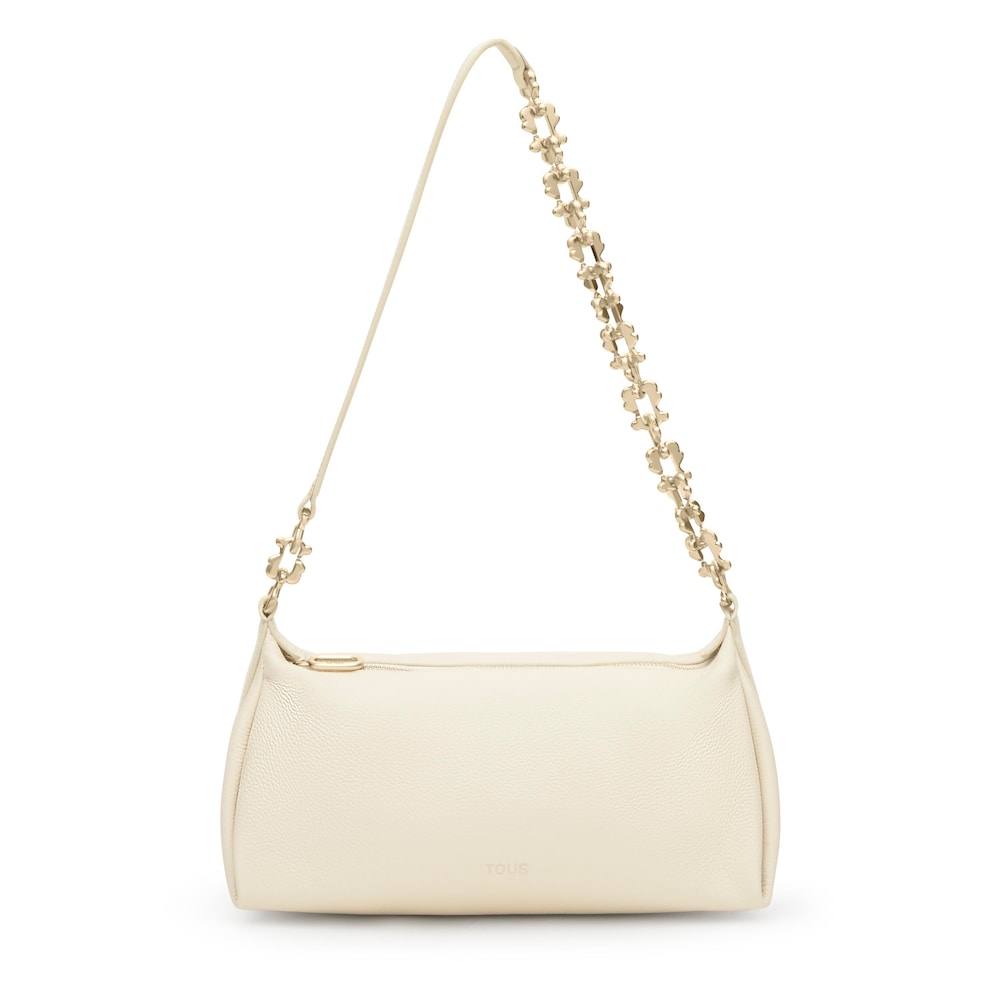 Sac &agrave; bandouli&egrave;re chain beige TOUS Fold