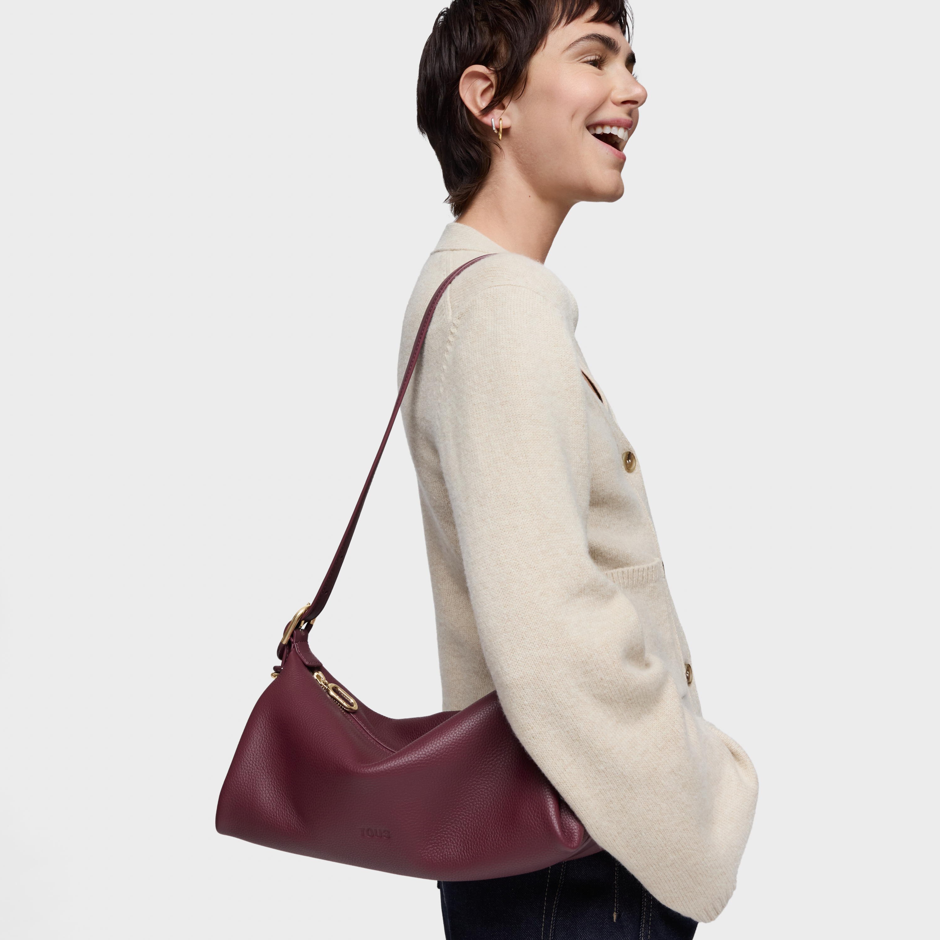 Burgundy Crossbody bag TOUS Fold