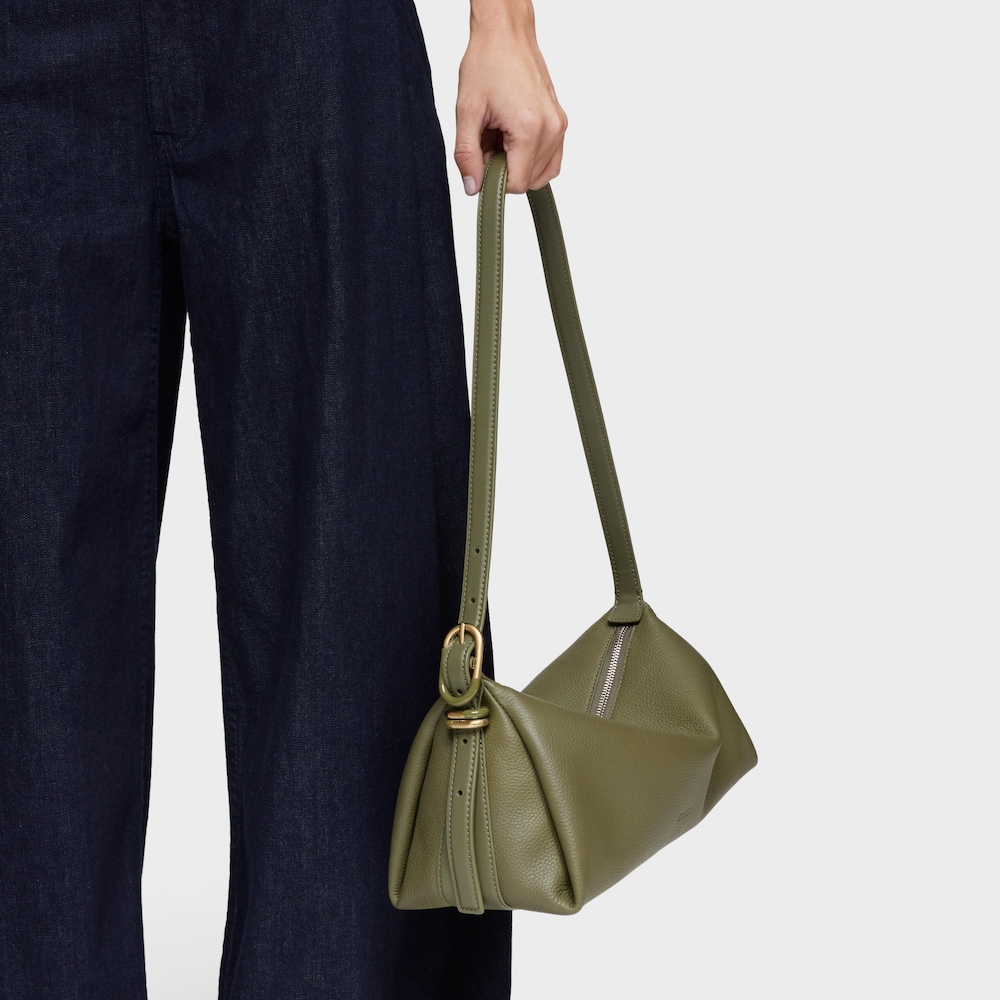 Olive green leather Crossbody bag TOUS Fold