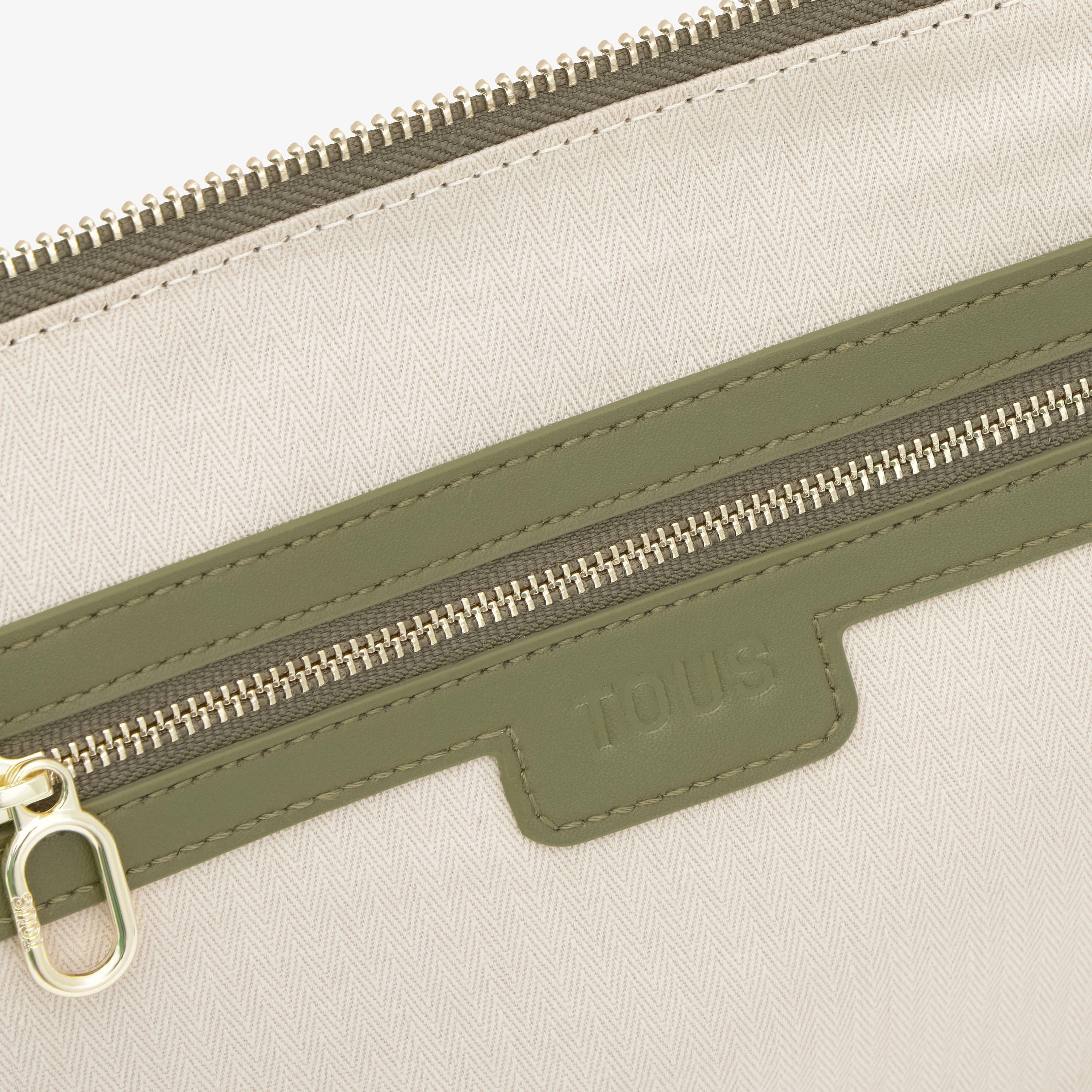 Olive green leather Crossbody bag TOUS Fold
