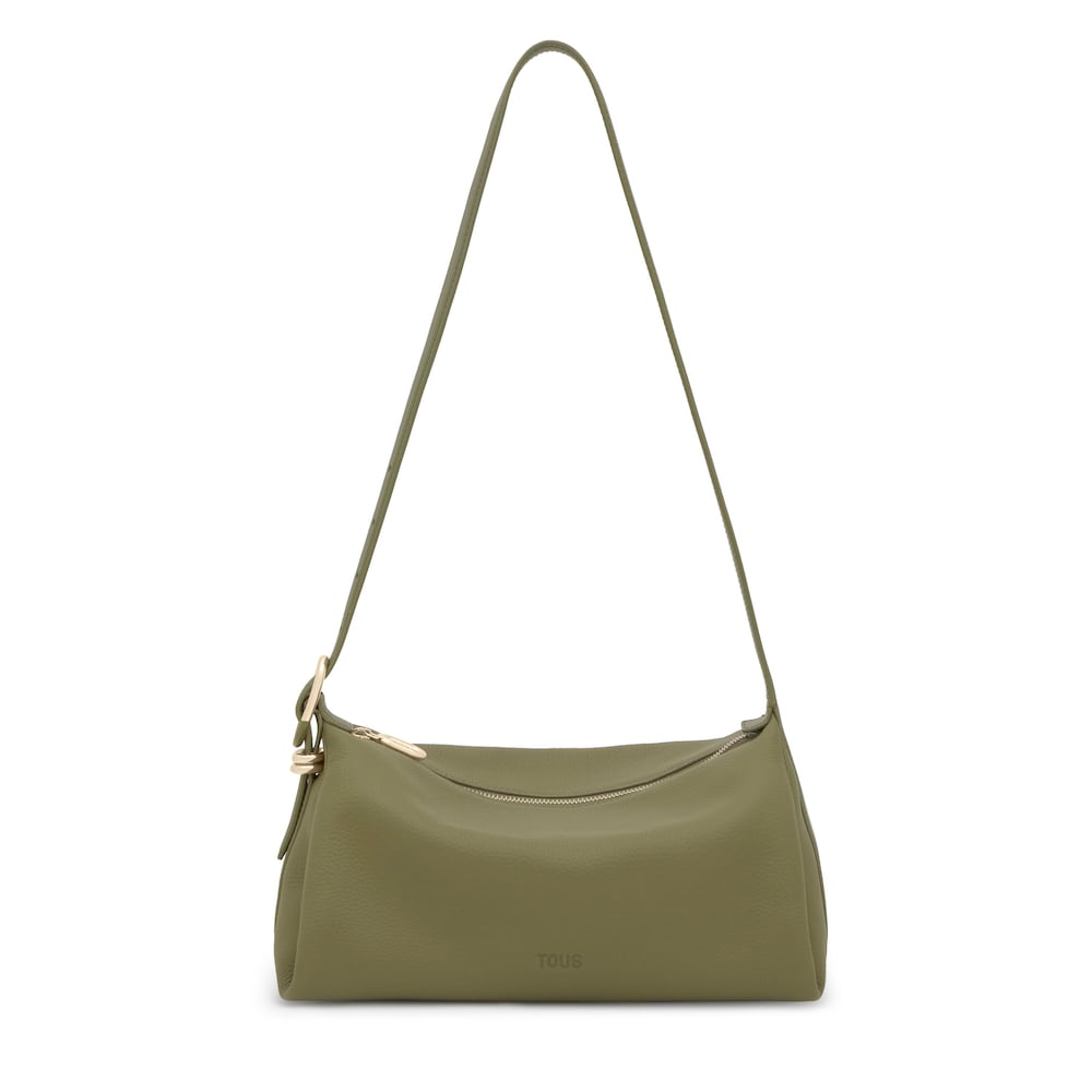 Olive green leather Crossbody bag TOUS Fold