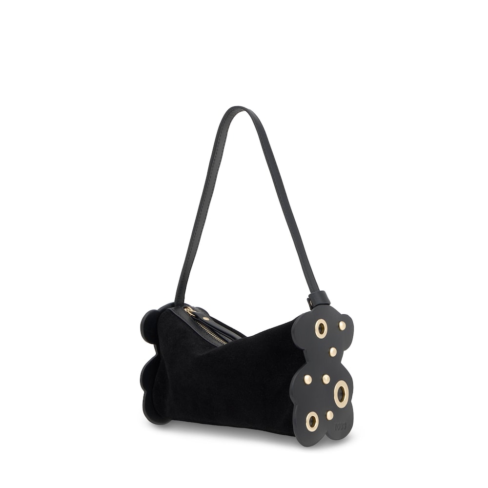 Bolso de hombro negro y dorado TOUS Salsi
