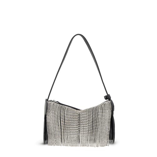 Bolso de hombro negro y blanco TOUS Salsi