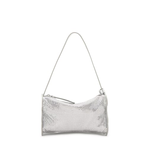Bolso de hombro plateado TOUS Salsi