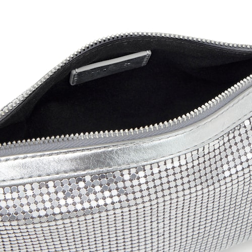 Bolso de hombro plateado TOUS Salsi