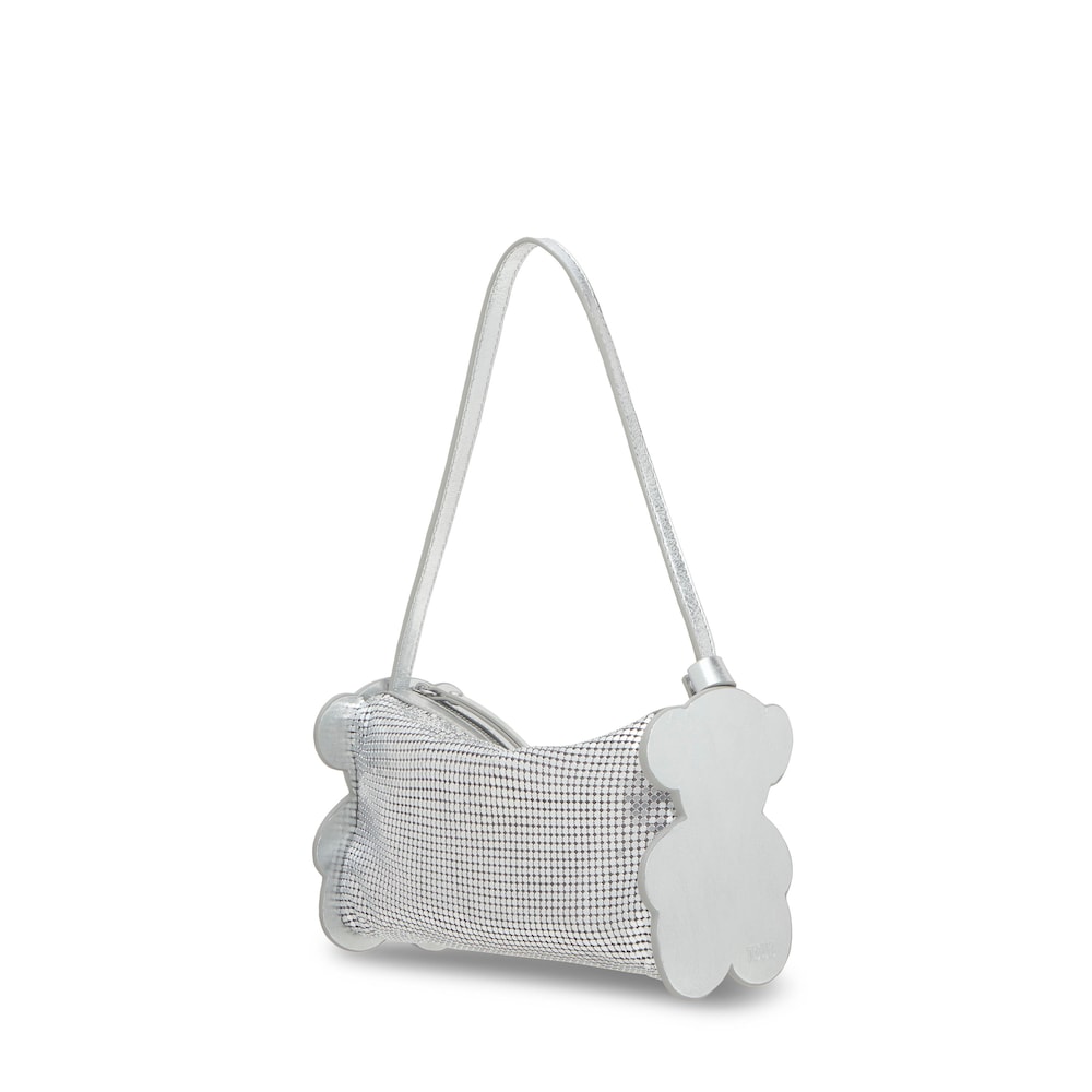 Schultertasche TOUS Salsi in der Farbe Silber