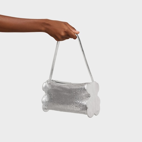 Bolso de hombro plateado TOUS Salsi