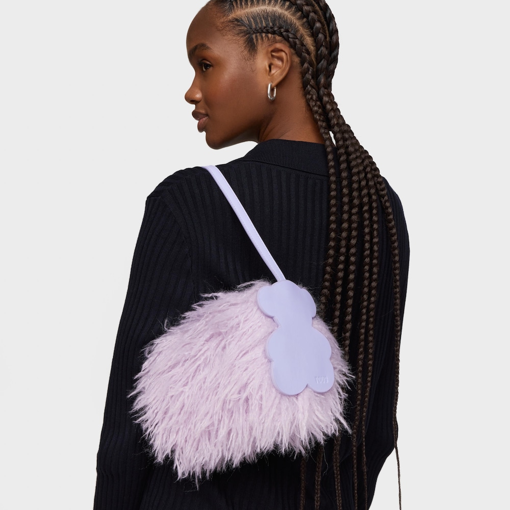 Bolso de hombro malva TOUS Salsi