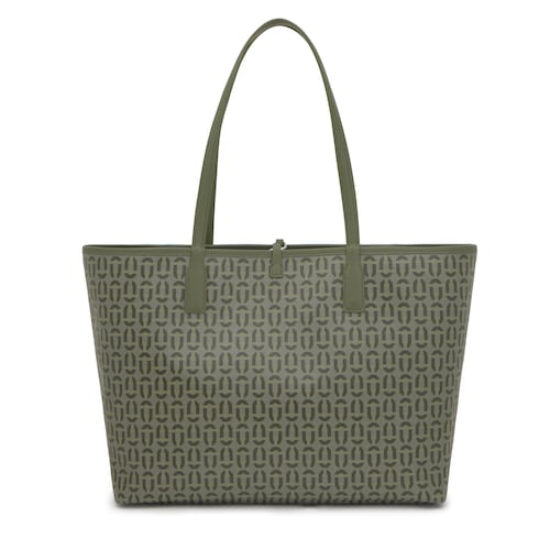 Capazo grande reversible caqui TOUS Double Way Manifesto