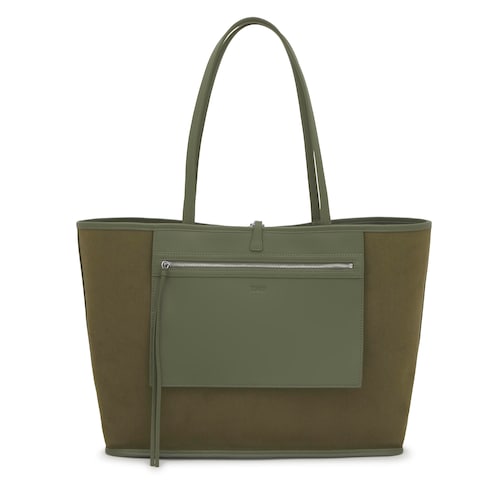 Capazo grande reversible caqui TOUS Double Way Manifesto