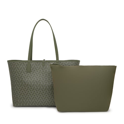 Capazo grande reversible caqui TOUS Double Way Manifesto