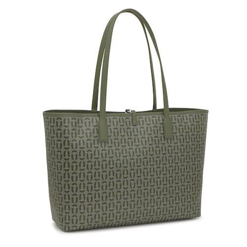 Capazo grande reversible caqui TOUS Double Way Manifesto