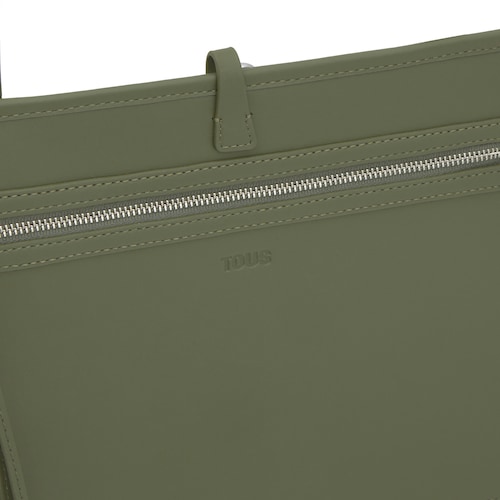 Capazo grande reversible caqui TOUS Double Way Manifesto