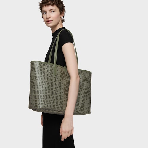 Capazo grande reversible caqui TOUS Double Way Manifesto