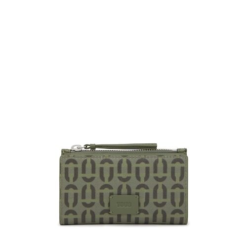 Cartera pequeña caqui TOUS Double Way Manifesto