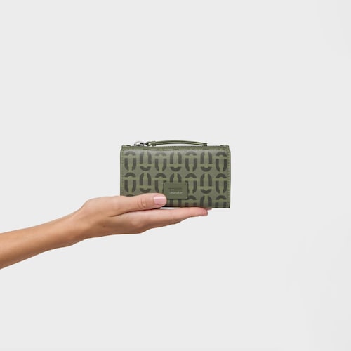 Cartera pequeña caqui TOUS Double Way Manifesto