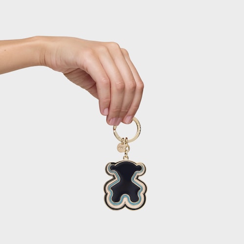 Llavero Bear Waves azul oscuro-dorado