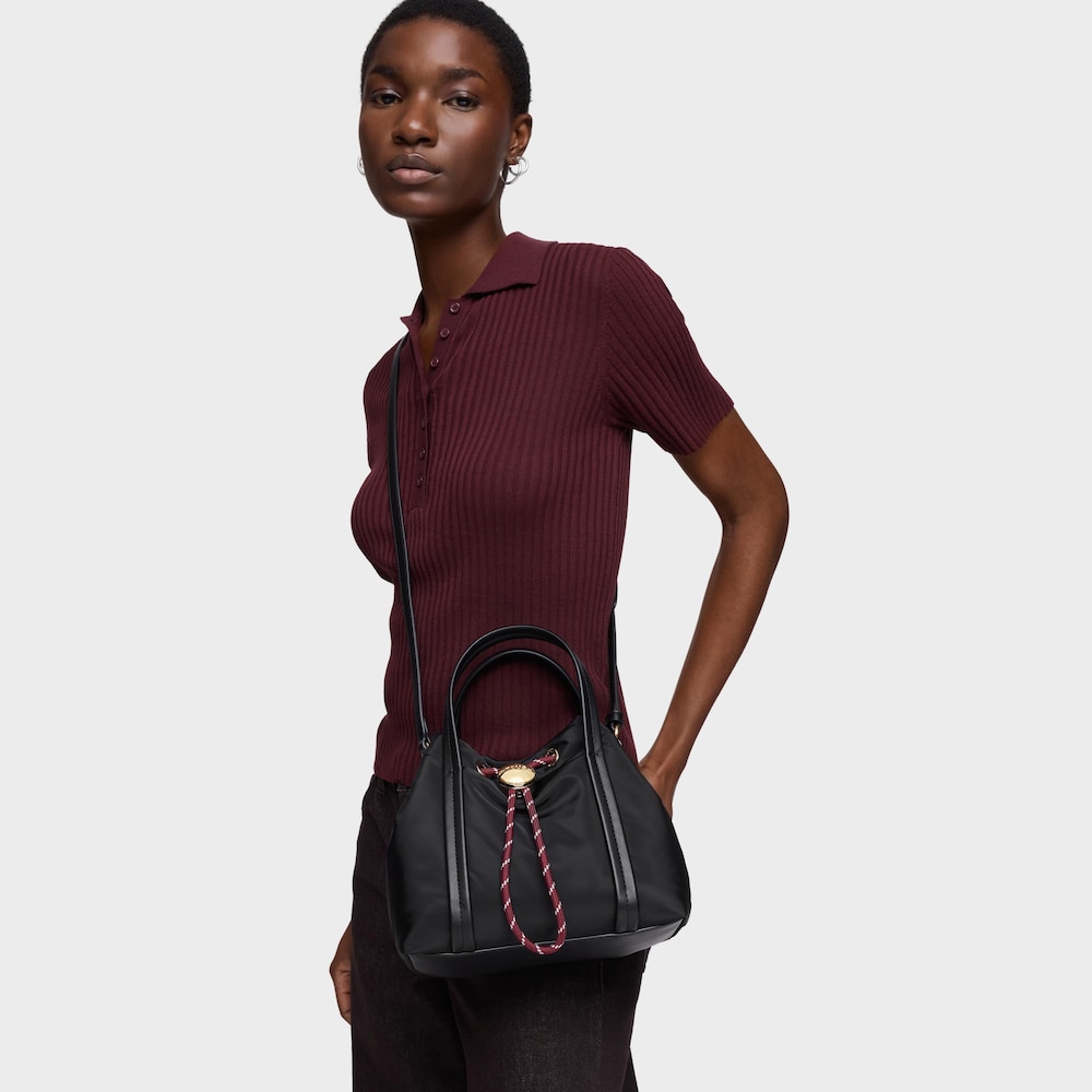 Czarna Torebka typu worek Empire Soft