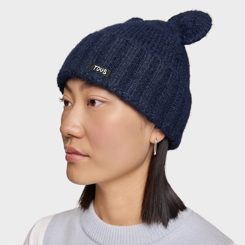 Gorro azul marino TOUS Bear Ears