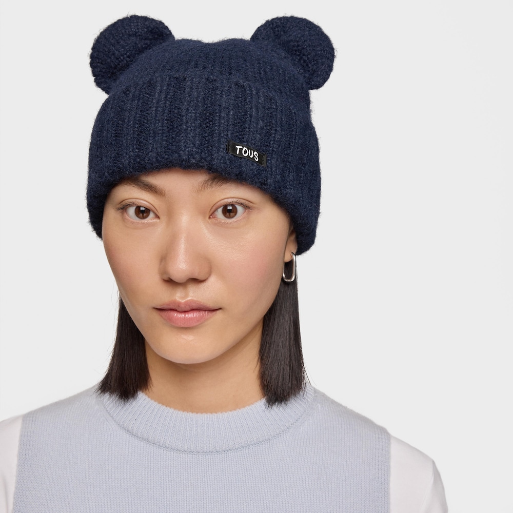 Gorro azul marino TOUS Bear ears