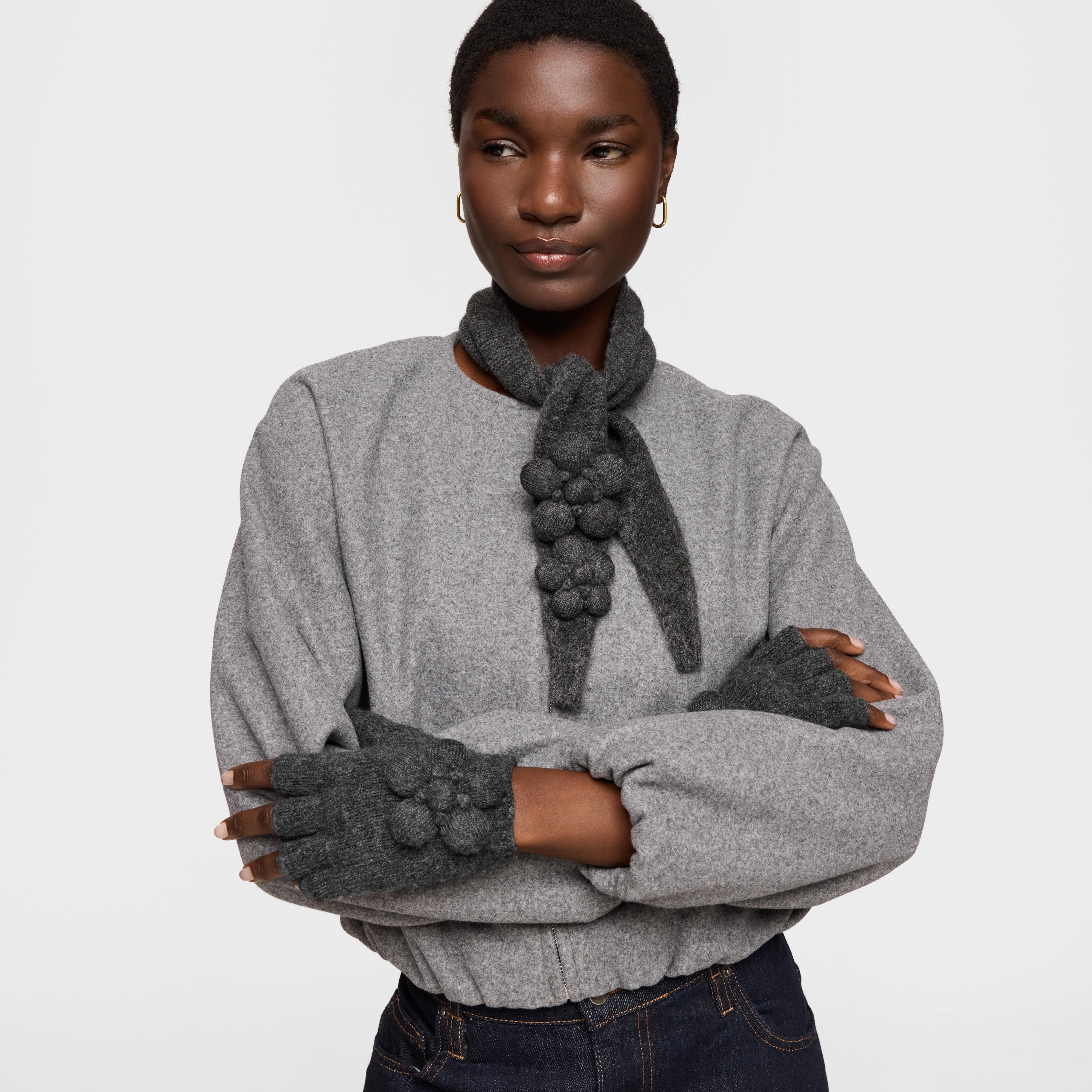 Dark gray Gloves TOUS Daisy