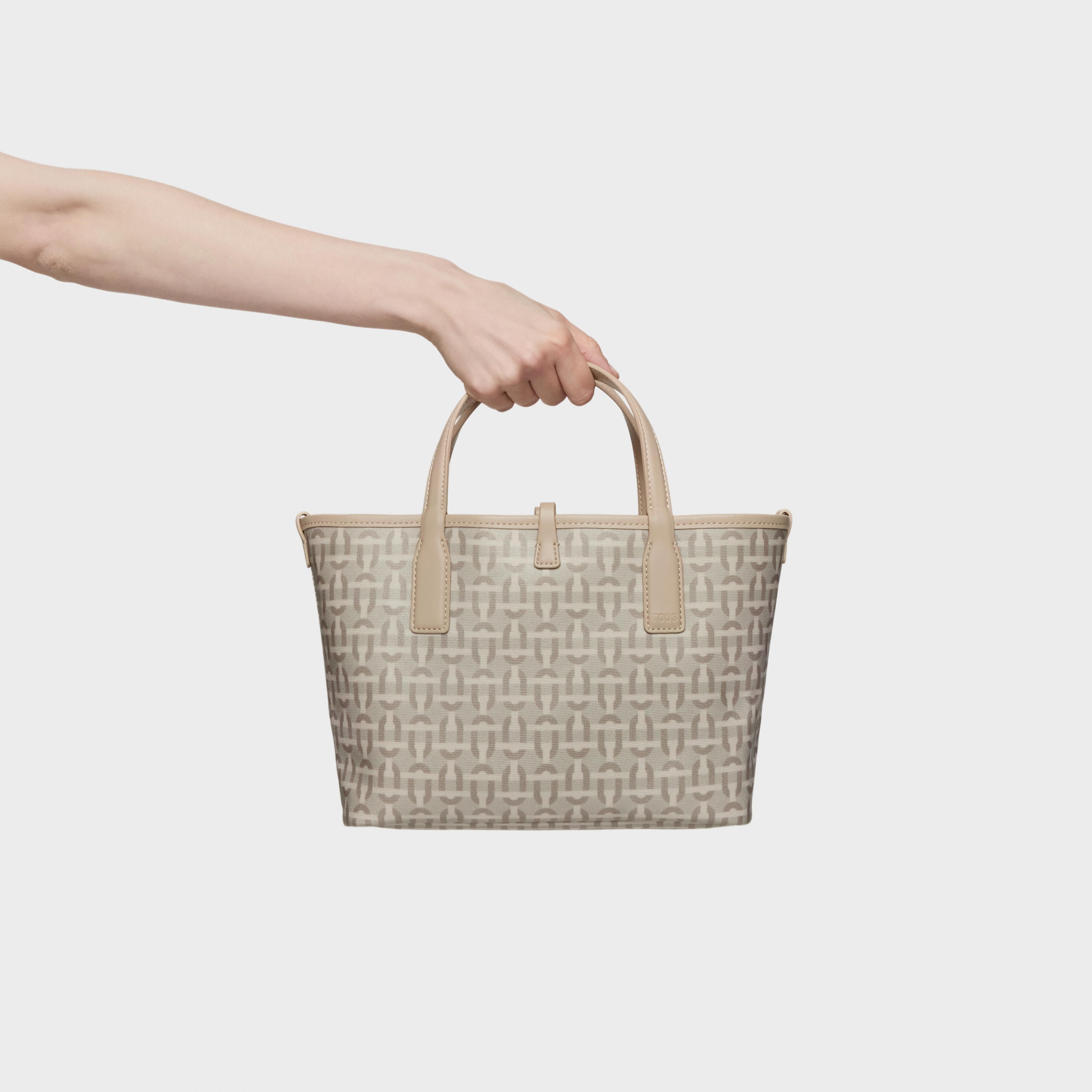Medium sand-colored reversible Tote bag TOUS Double Way Manifesto